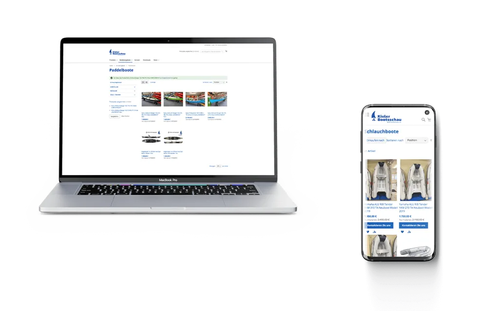 Webseite Screendesign responsive Kiel Mockup
