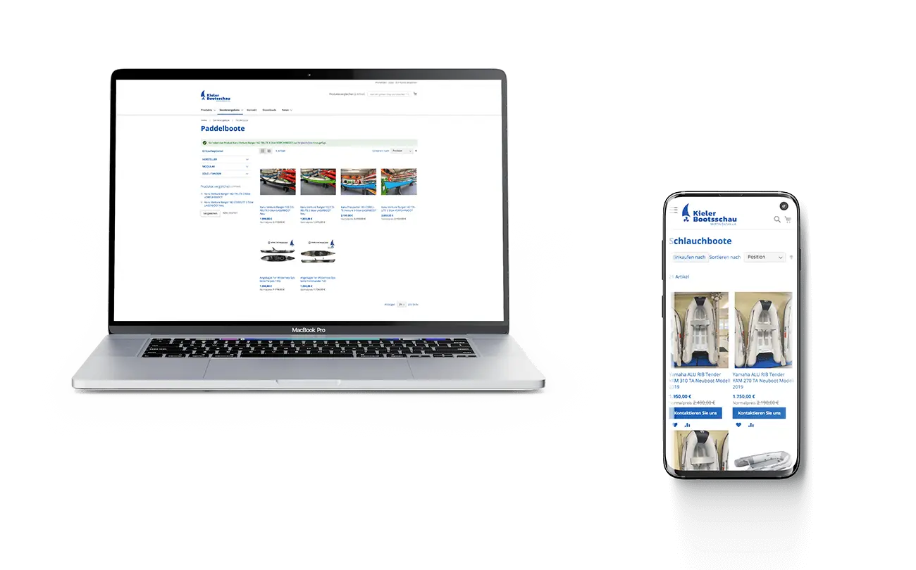 Webseite Screendesign responsive Kiel Mockup