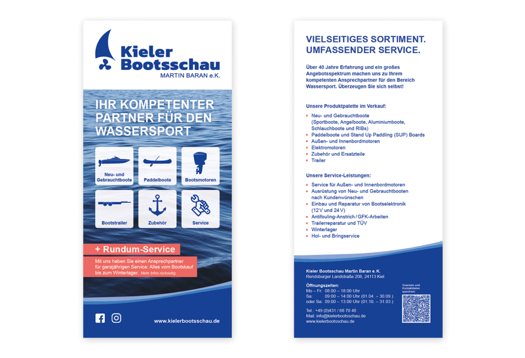 Flyer DINlang Kiel Gestaltung