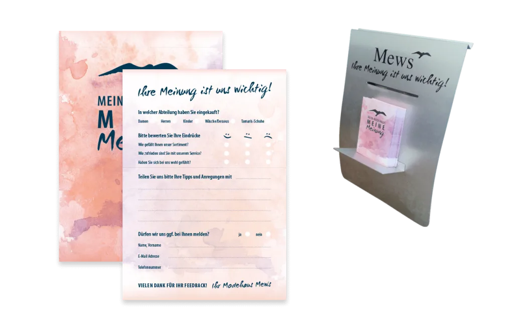 Modehaus Mews Feedback Kundenmeinung Meckerbox Gestaltung