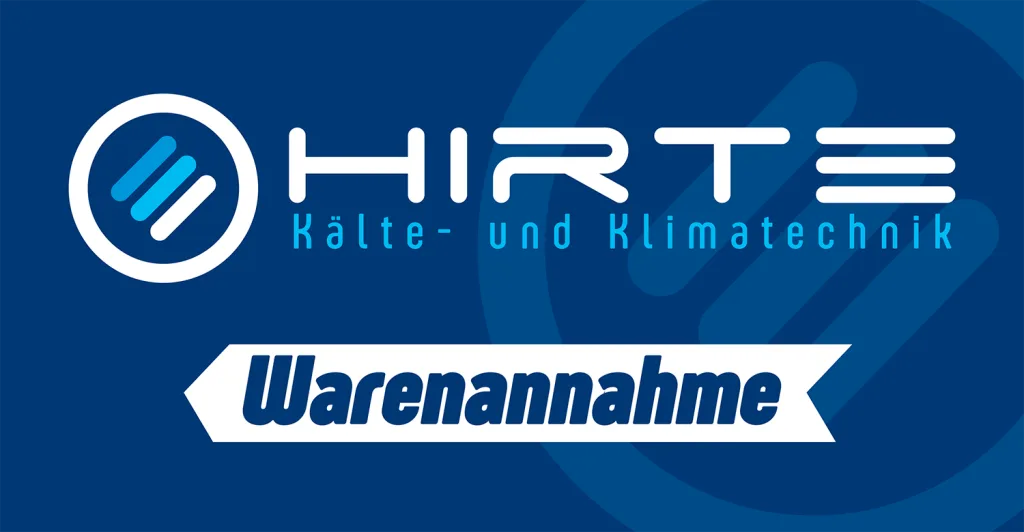 media4motion Referenz HIRTE Klima- und Kältetechnik Warenannahme Schild