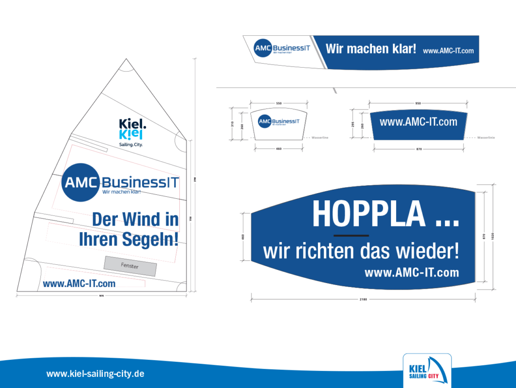 IT-Firma Folierung Boot Segler Beschriftung Layout