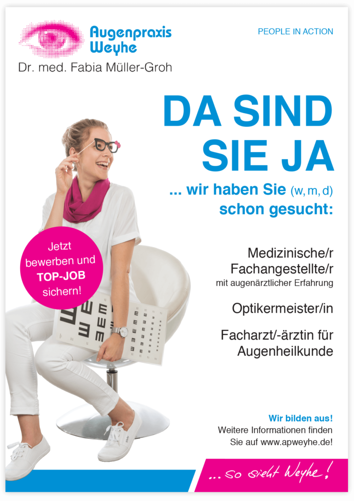 Anzeige Stellenanzeige Augenarzt Layout Jobsuche