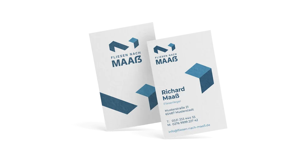 Fliesenleger Visitenkarte Logo Gestaltung Mockup Kiel