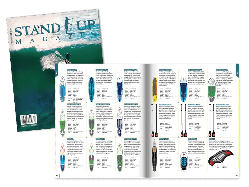 Stand Up Magazin Ausgabe 17 – Titelblatt und Inhaltsseite (Buyers Guide)