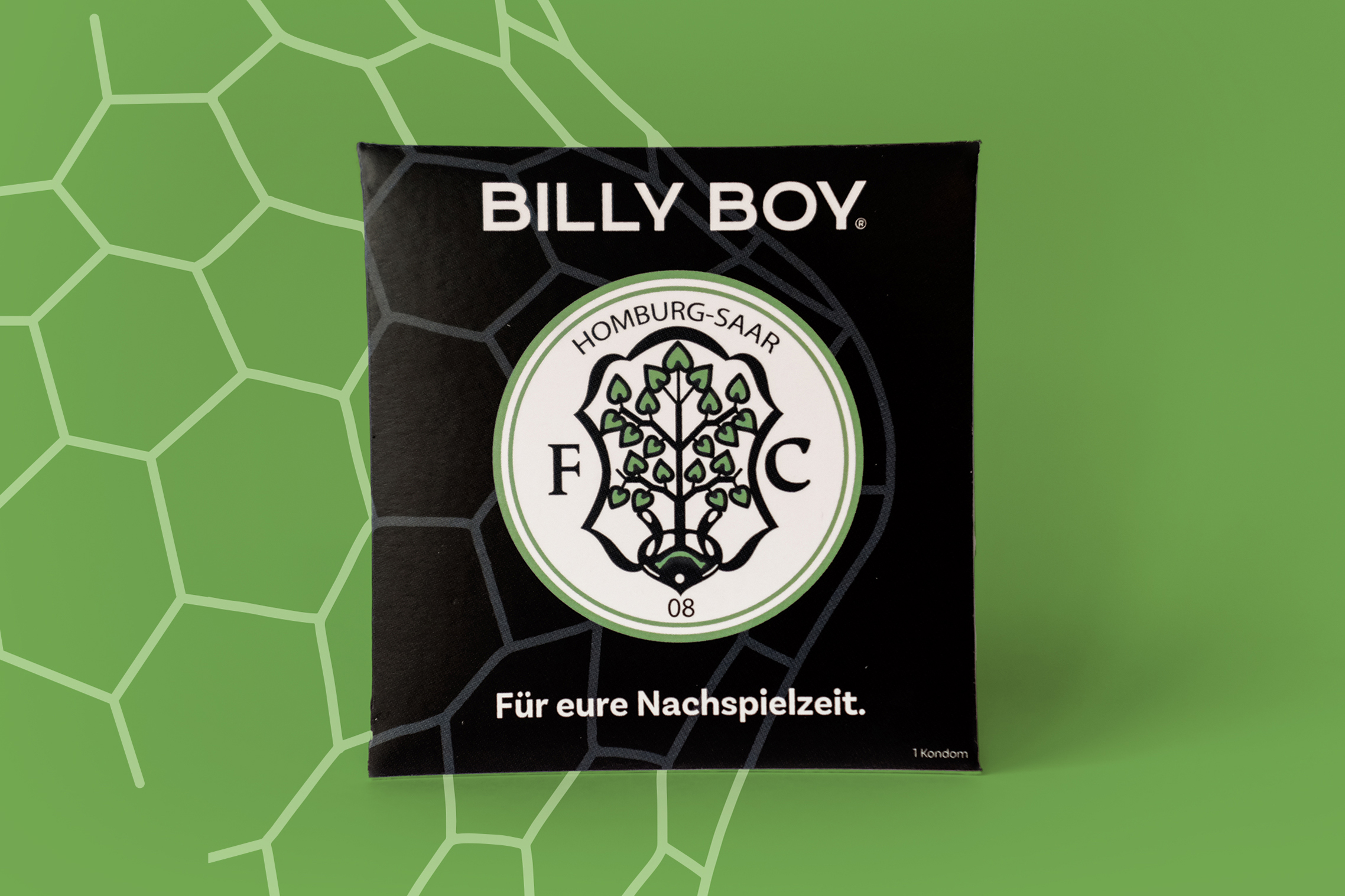 Billy Boy & FC Homburg Werbekondomverpackung
